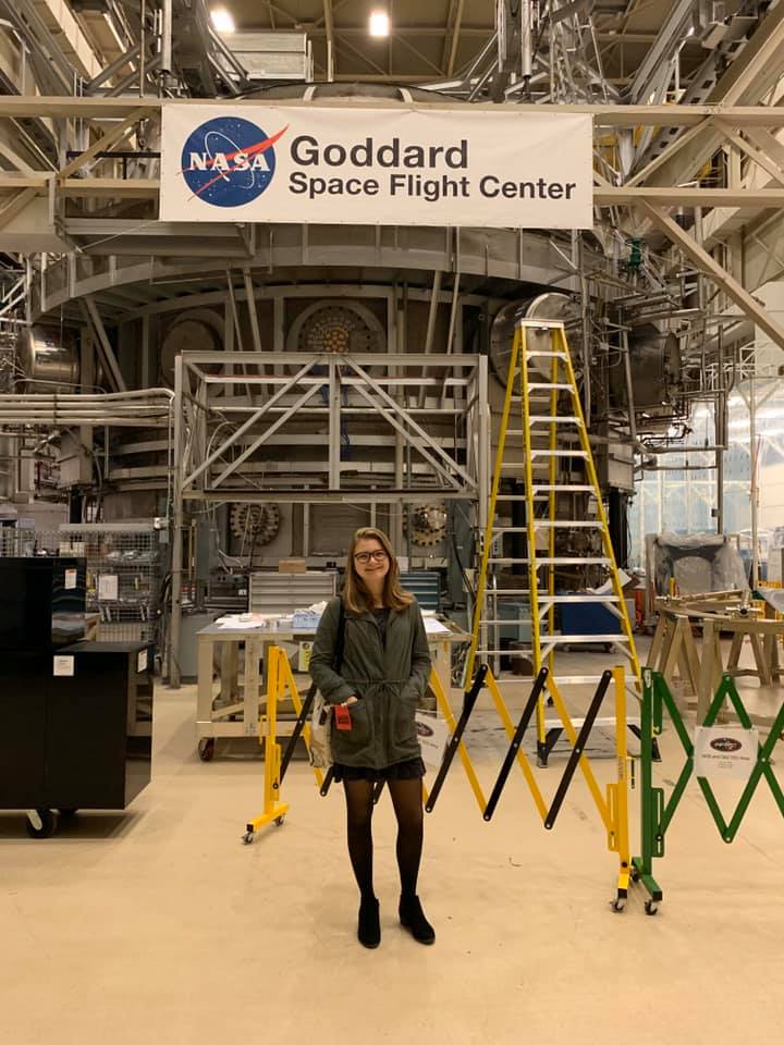 Ariel Golightly (GEOG '20) at the NASA Goddard Space Flight Center