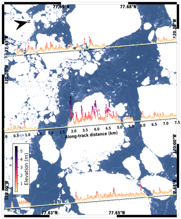 Multi-satellite observations of sea ice floes in the Arctic Ocean