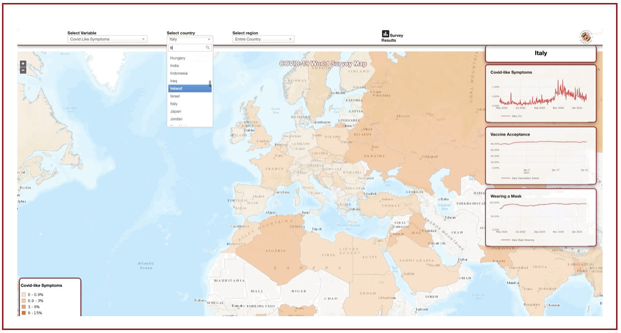 COVID Dashboard created by GIS Students