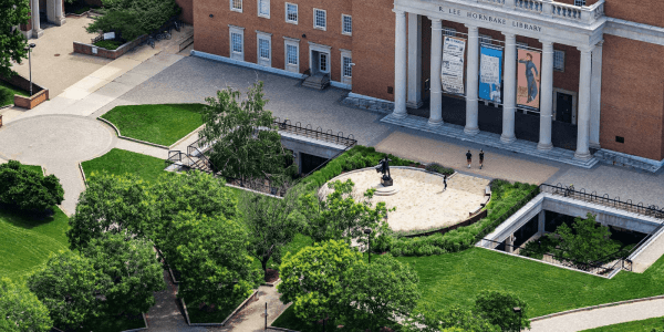 Aerial view of Hornbake Library 