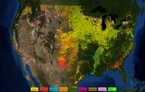 Satellite image of United States